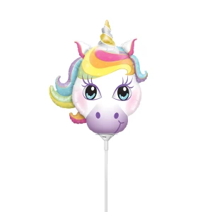 14 inch (36 cm) Qualatex Air-filled Unicorn folie ballon