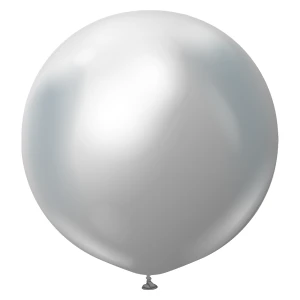 24 inch (60 cm) Kalisan Mirror Silver latex ballonnen