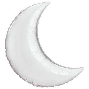 35 Inch (89 cm) Qualatex Crescent Moon Silver folie ballon