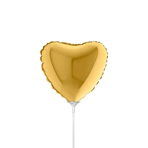 9 inch (22,5 cm) Grabo Heart Gold folie ballon