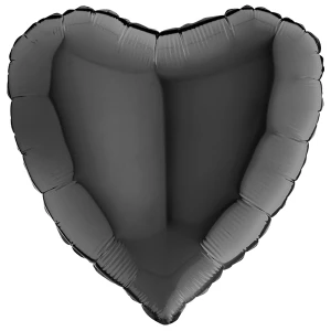 18 inch (46 cm) Grabo Heart Black folie ballon