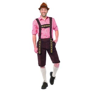 Partychimp lederhose 'Johann Dark Brown Long' (L)
