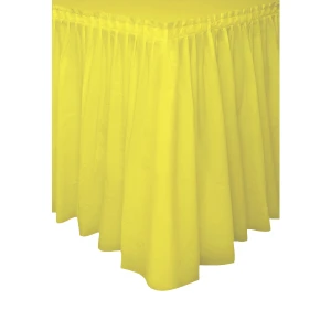 Plastic tafelrok - Soft Yellow