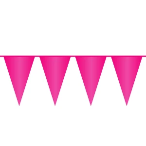 Boland reuzenvlaggenlijn (10 meter) - Hot Pink
