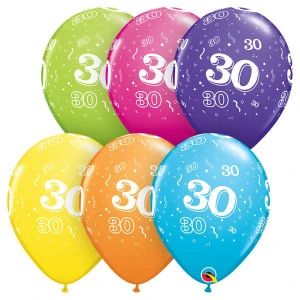 11 Inch (28 cm) Qualatex Confetti 30 Tropical Assortment ballonnen