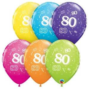 11 Inch (28 cm) Qualatex Confetti 80 Tropical Assortment ballonnen