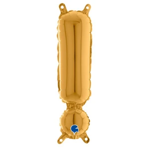 14 Inch (36 cm) Grabo Symbol ! Gold folie ballon