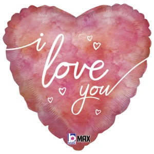 18 Inch (46 cm) Grabo Watercolor I Love You folie ballon