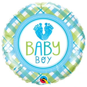 18 Inch (46 cm) Qualatex Baby Boy LO(FEET)E folie ballon