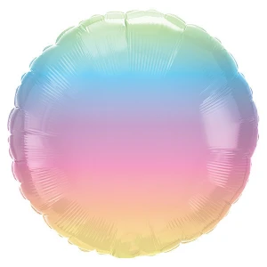 18 inch (46 cm) Qualatex Round Pastel Ombre folie ballon