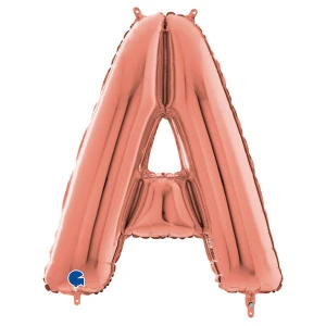 26 Inch (66 cm) Grabo Letter A Rose Gold folie ballon