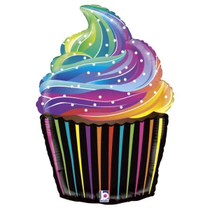 27 Inch (69 cm) Grabo Rainbow Cupcake folie ballon