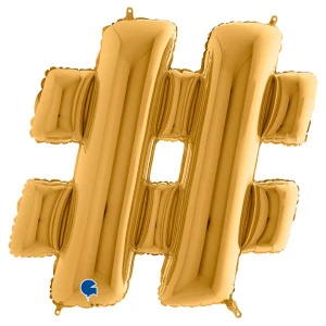 40 Inch (102 cm) Grabo Symbol # Gold folie ballon