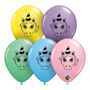 5 Inch (13 cm) Qualatex Unicorn Head ballonnen