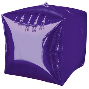 15 inch (38 cm) Anagram Cubez Purple folie ballon