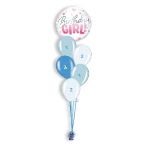 Ballonboeket Verjaardag Meisje | Zelf samenstellen Birthday Girl Pink Dots (18877)