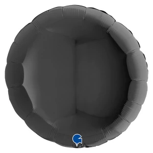 36 inch (91 cm) Grabo Round Black folie ballon