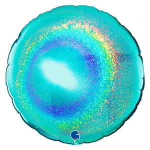 36 inch (91 cm) Grabo Round Glitter Holographic Tiffany folie ballon
