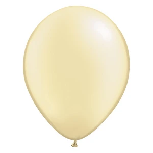 5 inch (13 cm) Qualatex metallic Ivory latex ballonnen