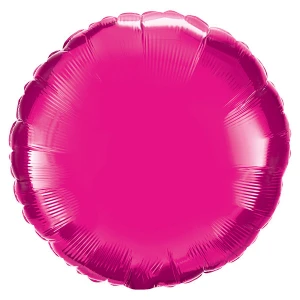 9 inch (22,5 cm) Qualatex Round Magenta folie ballon