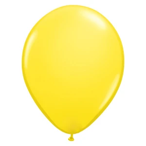 9 inch (23 cm) Qualatex standaard Yellow latex ballonnen