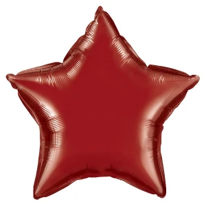 20 inch (51 cm) Qualatex Star Burgundy folie ballon