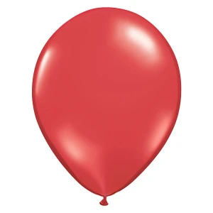 11 inch (28 cm) Qualatex transparant Ruby Red latex ballonnen