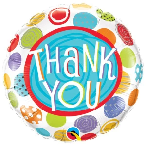 Thank You Patterned Dots folie ballon